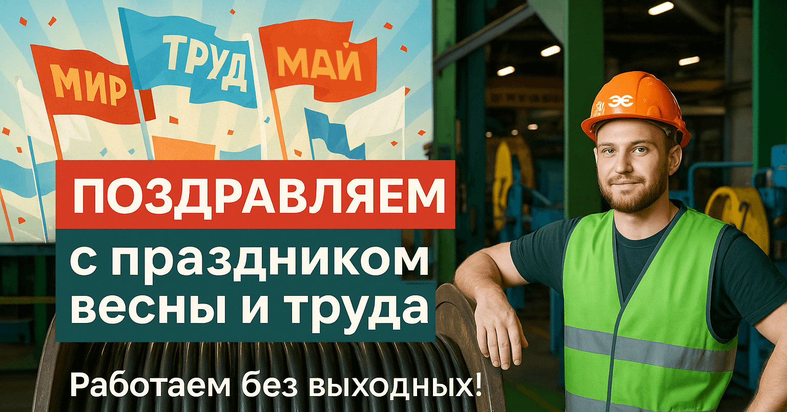 КЗ «ЭКСПЕРТ-КАБЕЛЬ» поздравляет с Праздником Весны и Труда!